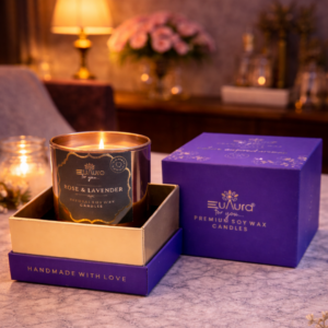 GOLDEN WOODEN LID JAR CANDLE