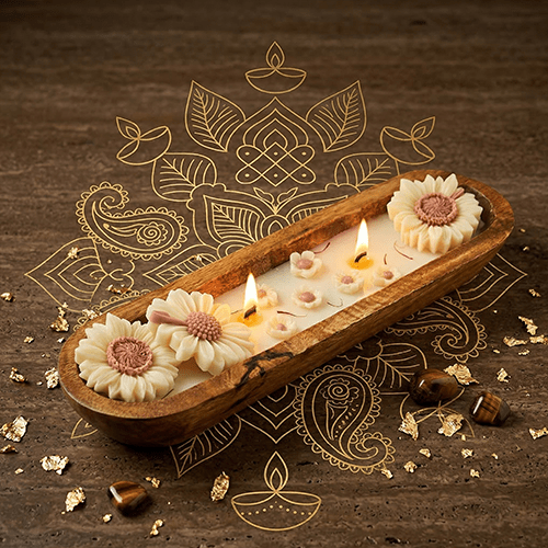 Sandalwood Sundowner boat candle sandalwood jasmine scented decorative candle EuAura small medium large sizes