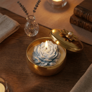 Winter Rose candle floral rose scented decorative candle for home décor and gifting by EuAura